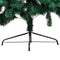 vidaXL - Kunstkerstboom - met - verlichting - en - kerstballen - half - 120 - cm - groen