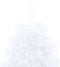 vidaXL - Kunstkerstboom - met - verlichting - en - kerstballen - half - 240 - cm - wit