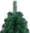 vidaXL - Kunstkerstboom - met - verlichting - en - kerstballen - half - 180 - cm - groen
