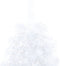 vidaXL - Kunstkerstboom - met - verlichting - en - kerstballen - half - 240 - cm - wit