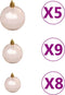 vidaXL - Kunstkerstboom - met - verlichting - en - kerstballen - half - 120 - cm - groen