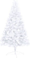 vidaXL - Kunstkerstboom - met - verlichting - en - kerstballen - half - 120 - cm - wit