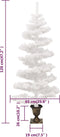 vidaXL - Kunstkerstboom - met - verlichting - en - pot - 120 - cm - PVC - wit