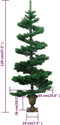 vidaXL - Kunstkerstboom - met - verlichting - en - pot - 120 - cm - PVC - groen