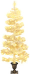 vidaXL - Kunstkerstboom - met - verlichting - en - pot - 120 - cm - PVC - wit