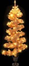 vidaXL - Kunstkerstboom - met - verlichting - en - pot - 120 - cm - PVC - wit