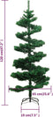 vidaXL - Kunstkerstboom - met - verlichting - en - pot - 120 - cm - PVC - groen