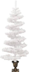 vidaXL - Kunstkerstboom - met - verlichting - en - pot - 120 - cm - PVC - wit