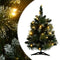vidaXL - Kunstkerstboom - met - verlichting - en - standaard - 60 - cm - PVC - groen