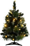 vidaXL - Kunstkerstboom - met - verlichting - en - standaard - 60 - cm - PVC - groen