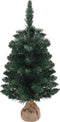 vidaXL - Kunstkerstboom - met - verlichting - en - standaard - 90 - cm - PVC - groen