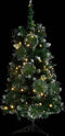 vidaXL - Kunstkerstboom - met - verlichting - en - standaard - 90 - cm - PVC - groen