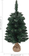 vidaXL - Kunstkerstboom - met - verlichting - en - standaard - 90 - cm - PVC - groen