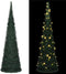 vidaXL - Kunstkerstboom - met - verlichting - pop-up - 150 - cm - groen