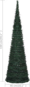 vidaXL - Kunstkerstboom - met - verlichting - pop-up - 150 - cm - groen