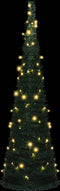 vidaXL - Kunstkerstboom - met - verlichting - pop-up - 150 - cm - groen
