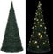 vidaXL - Kunstkerstboom - met - verlichting - pop-up - 210 - cm - groen