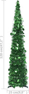 vidaXL - Kunstkerstboom - pop-up - 120 - cm - PET - groen