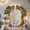 vidaXL - Kunstkerstboom - pop-up - 120 - cm - PET - zilverkleurig