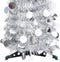 vidaXL - Kunstkerstboom - pop-up - 120 - cm - PET - zilverkleurig