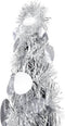 vidaXL - Kunstkerstboom - pop-up - 120 - cm - PET - zilverkleurig