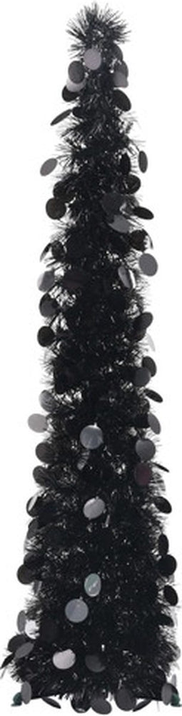 vidaXL - Kunstkerstboom - pop-up - 120 - cm - PET - zwart