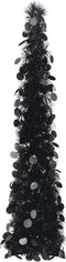 vidaXL - Kunstkerstboom - pop-up - 120 - cm - PET - zwart