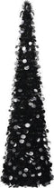 vidaXL - Kunstkerstboom - pop-up - 120 - cm - PET - zwart