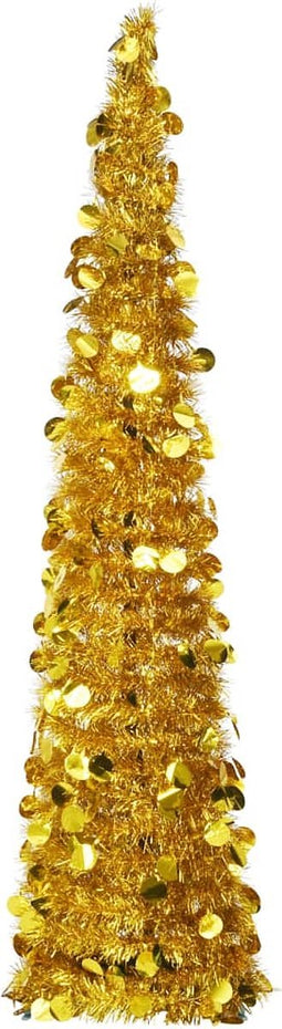 vidaXL - Kunstkerstboom - pop-up - 150 - cm - PET - goudkleurig