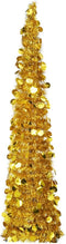vidaXL - Kunstkerstboom - pop-up - 150 - cm - PET - goudkleurig