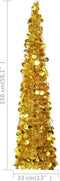 vidaXL - Kunstkerstboom - pop-up - 150 - cm - PET - goudkleurig