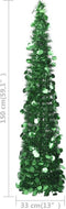 vidaXL - Kunstkerstboom - pop-up - 150 - cm - PET - groen