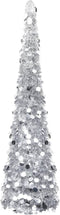 vidaXL - Kunstkerstboom - pop-up - 150 - cm - PET - zilverkleurig