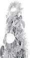 vidaXL - Kunstkerstboom - pop-up - 150 - cm - PET - zilverkleurig