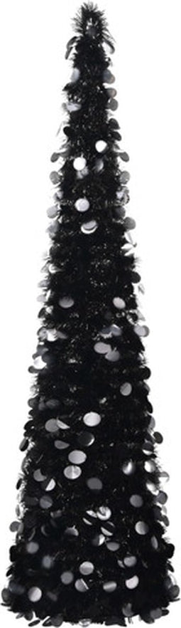 vidaXL - Kunstkerstboom - pop-up - 150 - cm - PET - zwart