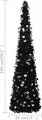 vidaXL - Kunstkerstboom - pop-up - 150 - cm - PET - zwart