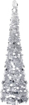 vidaXL - Kunstkerstboom - pop-up - 180 - cm - PET - zilverkleurig