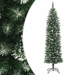 vidaXL - Kunstkerstboom - smal - met - standaard - 180 - cm - PVC