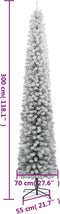 vidaXL - Kunstkerstboom - smal - met - standaard - en - sneeuw - 300 - cm - PVC