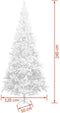 vidaXL - Kunstkerstboom - wit - L - 240 - cm