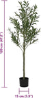 vidaXL - Kunstolijfboom - 450 - blaadjes - 120 - cm - groen