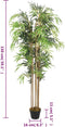 vidaXL - Kunstplant - bamboe - 1095 - bladeren - 150 - cm - groen
