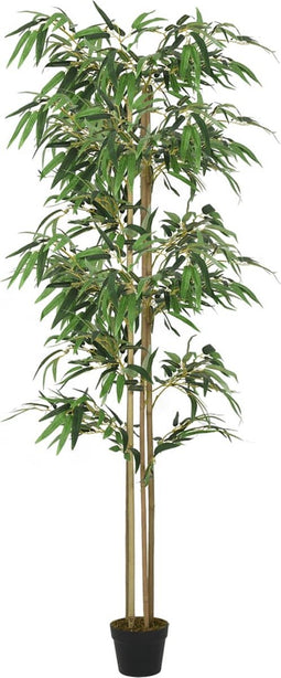 vidaXL - Kunstplant - bamboe - 1216 - bladeren - 180 - cm - groen