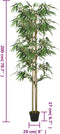 vidaXL - Kunstplant - bamboe - 1520 - bladeren - 200 - cm - groen