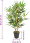 vidaXL - Kunstplant - bamboe - 368 - bladeren - 80 - cm - groen
