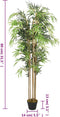 vidaXL - Kunstplant - bamboe - 500 - bladeren - 80 - cm - groen