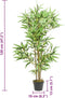 vidaXL - Kunstplant - bamboe - 552 - bladeren - 120 - cm - groen