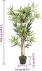 vidaXL - Kunstplant - bamboe - 552 - bladeren - 120 - cm - groen
