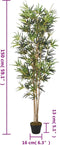 vidaXL - Kunstplant - bamboe - 828 - bladeren - 150 - cm - groen