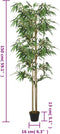 vidaXL - Kunstplant - bamboe - 988 - bladeren - 150 - cm - groen